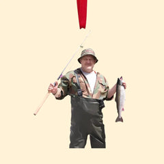 Custom Fishing Ornament, Christmas Tree Decor