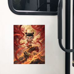 Young Nezha Sticker – Playful & Fearless Chinese Mythology Decal-4