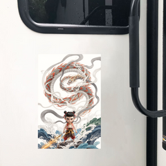 Young Nezha Sticker – Playful & Fearless Chinese Mythology Decal-8