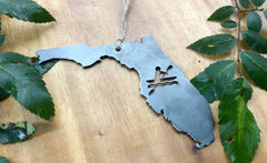 Florida State Kayak Ornament Made from Raw Steel Anniversary River Kayaking Ocean Kayak Adventures Outdoor Gift MADE in USA by US