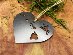 Hawaii Kayak State Ornament Made from Raw Steel Christmas Tree Decoration Host Gift Wedding Gift Steel Anniversary Hawaiian Islands Trip