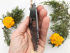 Illinois State Kayaker Ornament Made from Recycled Raw Steel Christmas Decoration Sustainable Gift Stocking Stuffer Lake River Adventure