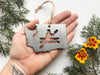 Washington State Kayak Ornament made from Recycled Raw Steel Christmas Ornament Rustic River Lake Cabin Kayaking Adventure Sustainable Gift