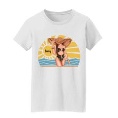 Nur ein Mädchen, das Strand liebt – personalisiertes Shirt – Sommer-Geburtstagsgeschenk für Mädchen, beste Freunde, Mütter, Töchter, Schwestern