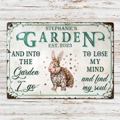 And Find My Soul Garden Floral Art - Birthday, Housewarming Gift For Her, Him, Gardener, Outdoor Decor - Personalized Custom Classic Metal Signs