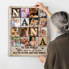 Nana-Fotogeschenke, Geschenke für Oma, personalisiertes Nana-Bilder-Collage-Poster