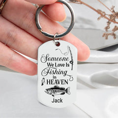 They Fish Beside Us Everyday - Personalized Engraved Stainless Steel Keychain