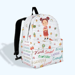 Kind Capable Smart Loved – Personalisierter Rucksack