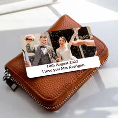 Personalised Metal Wallet Photo Cards