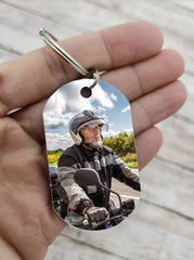 Biker Memorial Schlüsselanhänger, Erinnerungsgeschenk für Motorradfahrer, Verlust eines geliebten Menschen, Beileidsgeschenk Verlust des besten Freundes, Reiten mit den Engeln