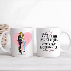 Personalized Mug Emergency Couple, Nurse and firefighter, Nurse and Cop, Army Wife, Police Couple, First responder Couple, Fireman and nurse