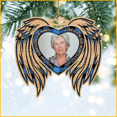 Personalisiertes Gedenk-Weihnachtsornament „Always On Our Minds Forever In Our Hearts“ aus Holz