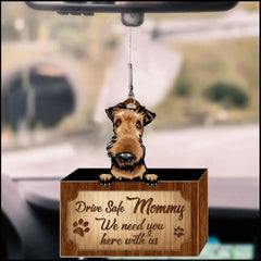 Personalisiertes Auto-Ornament „Dive Safe Mommy We Need You Here With Us“.