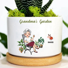 Personalisiertes Muttertagsgeschenk, Mutter, Oma's Garden, Nana's Love Bugs, Keramik-Pflanztopf