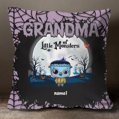 Oma der kleinen Monster – individuelles Kissen – Halloween-Geschenk für Oma, Mama