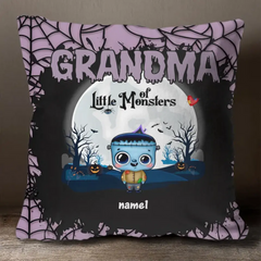 Oma der kleinen Monster – individuelles Kissen – Halloween-Geschenk für Oma, Mama