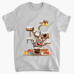 Personalisiertes Weihnachts-Katzenturm-T-Shirt