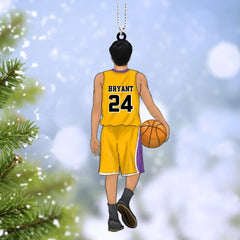 Personalisiertes Basketball-Spieler-Ornament-Geschenk für Basketball-Liebhaber, individuelle Weihnachtsgeschenke für Basketball-Spieler