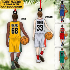 Personalisiertes Basketball-Spieler-Ornament-Geschenk für Basketball-Liebhaber, individuelle Weihnachtsgeschenke für Basketball-Spieler