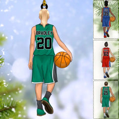 Personalisiertes Basketball-Spieler-Ornament-Geschenk für Basketball-Liebhaber, individuelle Weihnachtsgeschenke für Basketball-Spieler