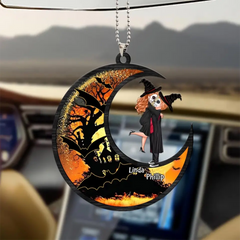 Geschenk für Hexenpaar, Halloween-Geschenk – personalisiertes Acryl-Autoornament