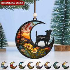 Personalisiertes Sonnenfänger-Ornament zum Gedenken an den Verlust von Welpen, Hunden und Katzen