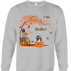 Nana's Little Pumpkin Herbst personalisiertes Sweatshirt für Omas