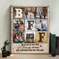 Beste Freundin FotoCollage Druck, personalisierte Geburtstagsgeschenke für die beste Freundin, Geschenk für Bff