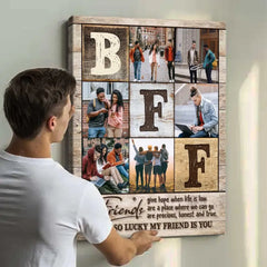 Beste Freundin FotoCollage Druck, personalisierte Geburtstagsgeschenke für die beste Freundin, Geschenk für Bff