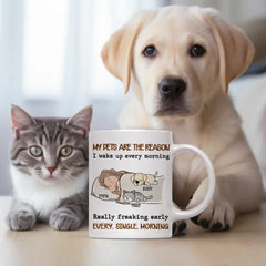 My Pet Is The Reason - Personalized Custom Coffee Mug