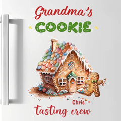 Grandma's Cookies Tasting Crew – personalisierter individueller Aufkleber – Weihnachtsgeschenk für Oma, Mama, Familienmitglieder