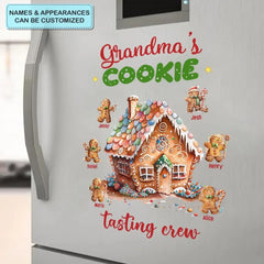 Grandma's Cookies Tasting Crew – personalisierter individueller Aufkleber – Weihnachtsgeschenk für Oma, Mama, Familienmitglieder