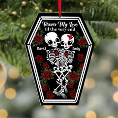 Für immer meine Liebe bis zum Ende, personalisiertes Ornament, Weihnachtsgeschenke für Paare